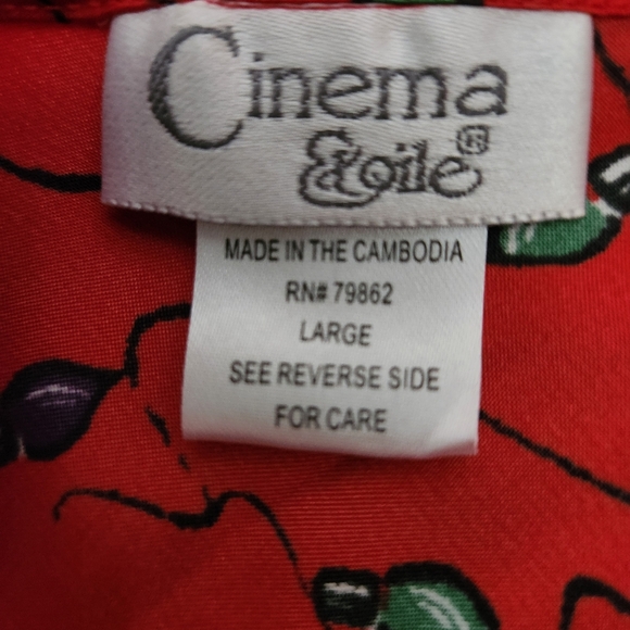 Cinema Eloile Holiday Cami red satin feel adjustable straps - Picture 4 of 7